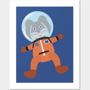 Rabbit in space suit Posters and Art